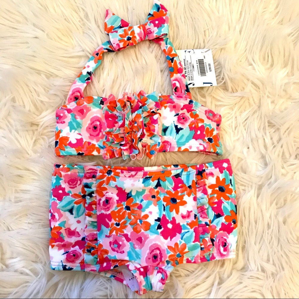 Janie and Jack Floral Swim
